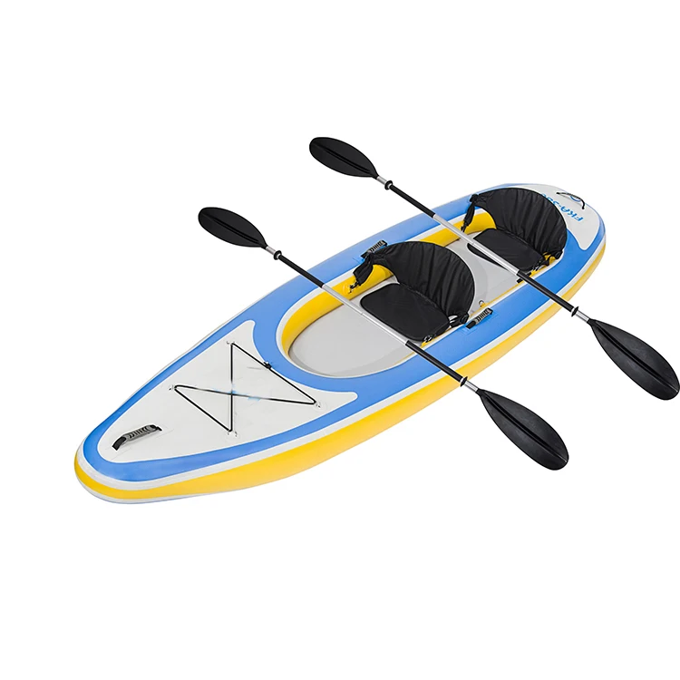 Fishing Kayak Paddle - 2 人の工場カスタマイズされた釣りカヌー手漕ぎボートインフレータブルダブルシーカヤックパドル付き